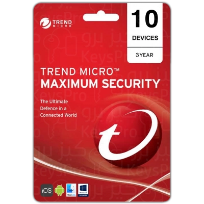 Trend Micro Maximum Security 10 devices for 3 years