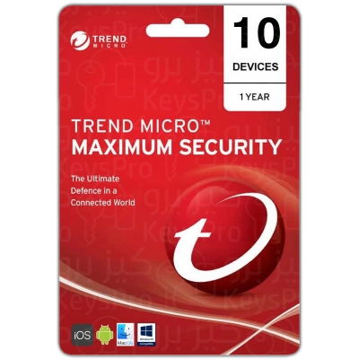 Trend Micro Maximum Security 10 device for 1 year
