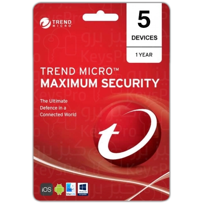 Trend Micro Maximum Security 5 device for 1 year